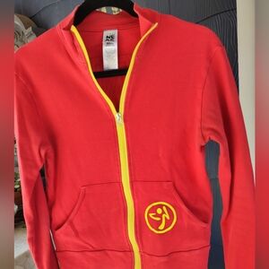 Zumba T-shirt fabric jacket Size Marvelous Medium Yellow 🟡 Back Decal